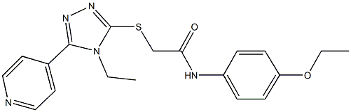 N-(4-ethoxyphenyl)-2-{[4-ethyl-5-(4-pyridinyl)-4H-1,2,4-triazol-3-yl]sulfanyl}acetamide 구조식 이미지