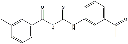 N-(3-acetylphenyl)-N'-(3-methylbenzoyl)thiourea Structure