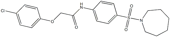 N-[4-(azepan-1-ylsulfonyl)phenyl]-2-(4-chlorophenoxy)acetamide 구조식 이미지