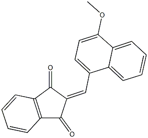 2-[(4-methoxy-1-naphthyl)methylene]-1H-indene-1,3(2H)-dione 구조식 이미지