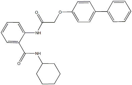 2-{[([1,1'-biphenyl]-4-yloxy)acetyl]amino}-N-cyclohexylbenzamide Structure