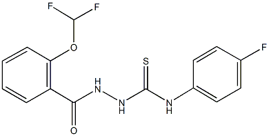 2-[2-(difluoromethoxy)benzoyl]-N-(4-fluorophenyl)hydrazinecarbothioamide Structure