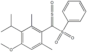 (3-isopropyl-4-methoxy-2,6-dimethylphenyl)(sulfinyl)methyl phenyl sulfone Structure