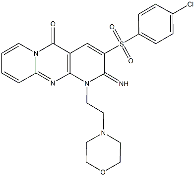 3-[(4-chlorophenyl)sulfonyl]-2-imino-1-[2-(4-morpholinyl)ethyl]-1,2-dihydro-5H-dipyrido[1,2-a:2,3-d]pyrimidin-5-one Structure