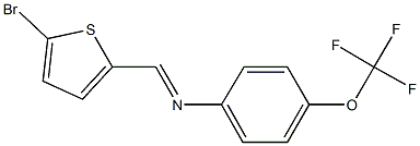 N-[(5-bromo-2-thienyl)methylene]-N-[4-(trifluoromethoxy)phenyl]amine Structure