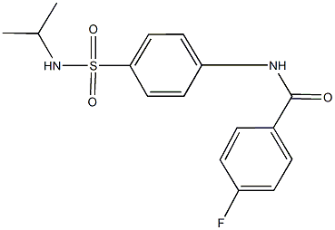 4-fluoro-N-{4-[(isopropylamino)sulfonyl]phenyl}benzamide Structure