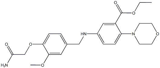 ethyl 5-{[4-(2-amino-2-oxoethoxy)-3-methoxybenzyl]amino}-2-(4-morpholinyl)benzoate 구조식 이미지