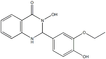 2-(3-ethoxy-4-hydroxyphenyl)-3-hydroxy-2,3-dihydro-4(1H)-quinazolinone 구조식 이미지