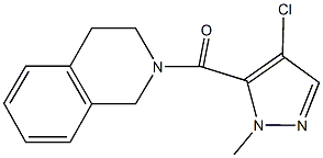 2-[(4-chloro-1-methyl-1H-pyrazol-5-yl)carbonyl]-1,2,3,4-tetrahydroisoquinoline Structure