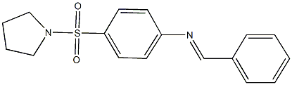 N-benzylidene-N-[4-(1-pyrrolidinylsulfonyl)phenyl]amine 구조식 이미지