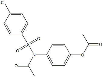 4-{acetyl[(4-chlorophenyl)sulfonyl]amino}phenyl acetate 구조식 이미지