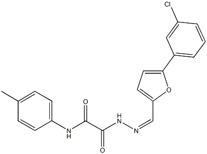 2-(2-{[5-(3-chlorophenyl)-2-furyl]methylene}hydrazino)-N-(4-methylphenyl)-2-oxoacetamide Structure