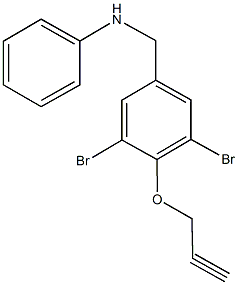 N-[3,5-dibromo-4-(2-propynyloxy)benzyl]-N-phenylamine Structure