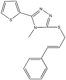 cinnamyl 4-methyl-5-(2-thienyl)-4H-1,2,4-triazol-3-yl sulfide 구조식 이미지