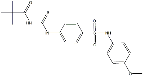 4-({[(2,2-dimethylpropanoyl)amino]carbothioyl}amino)-N-(4-methoxyphenyl)benzenesulfonamide 구조식 이미지