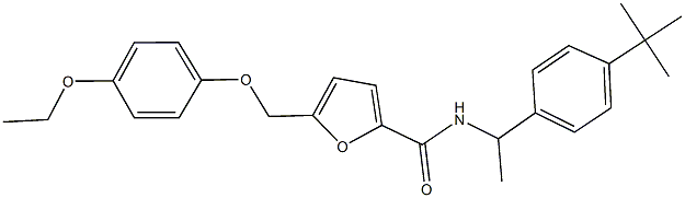 N-[1-(4-tert-butylphenyl)ethyl]-5-[(4-ethoxyphenoxy)methyl]-2-furamide Structure