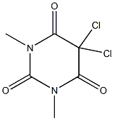 5,5-dichloro-1,3-dimethyl-2,4,6(1H,3H,5H)-pyrimidinetrione 구조식 이미지