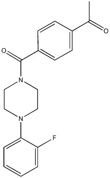1-(4-{[4-(2-fluorophenyl)-1-piperazinyl]carbonyl}phenyl)ethanone Structure