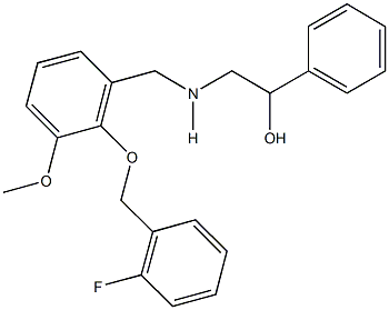 2-({2-[(2-fluorobenzyl)oxy]-3-methoxybenzyl}amino)-1-phenylethanol Structure