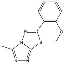 methyl 2-(3-methyl[1,2,4]triazolo[3,4-b][1,3,4]thiadiazol-6-yl)phenyl ether Structure