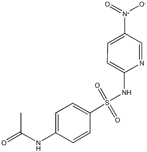 N-{4-[({5-nitro-2-pyridinyl}amino)sulfonyl]phenyl}acetamide 구조식 이미지