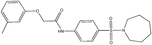 N-[4-(azepan-1-ylsulfonyl)phenyl]-2-(3-methylphenoxy)acetamide 구조식 이미지