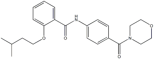 2-(isopentyloxy)-N-[4-(4-morpholinylcarbonyl)phenyl]benzamide 구조식 이미지