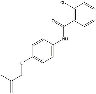 2-chloro-N-{4-[(2-methyl-2-propenyl)oxy]phenyl}benzamide 구조식 이미지