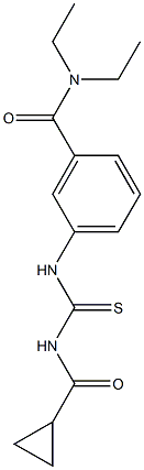 3-({[(cyclopropylcarbonyl)amino]carbothioyl}amino)-N,N-diethylbenzamide Structure