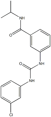 3-{[(3-chloroanilino)carbonyl]amino}-N-isopropylbenzamide 구조식 이미지