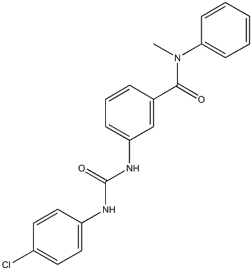 3-{[(4-chloroanilino)carbonyl]amino}-N-methyl-N-phenylbenzamide Structure
