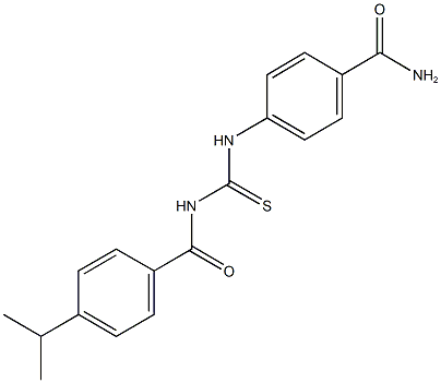 4-({[(4-isopropylbenzoyl)amino]carbothioyl}amino)benzamide 구조식 이미지