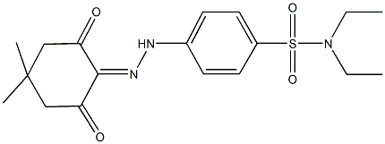 4-[2-(4,4-dimethyl-2,6-dioxocyclohexylidene)hydrazino]-N,N-diethylbenzenesulfonamide Structure