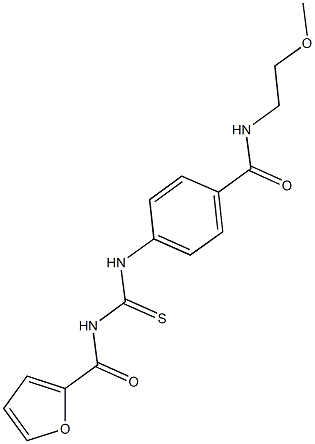 4-{[(2-furoylamino)carbothioyl]amino}-N-(2-methoxyethyl)benzamide 구조식 이미지