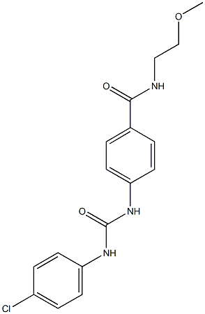 4-{[(4-chloroanilino)carbonyl]amino}-N-(2-methoxyethyl)benzamide 구조식 이미지