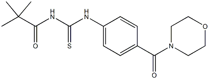 N-(2,2-dimethylpropanoyl)-N'-[4-(4-morpholinylcarbonyl)phenyl]thiourea 구조식 이미지