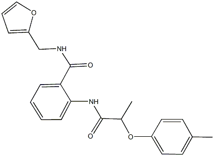 N-(2-furylmethyl)-2-{[2-(4-methylphenoxy)propanoyl]amino}benzamide 구조식 이미지