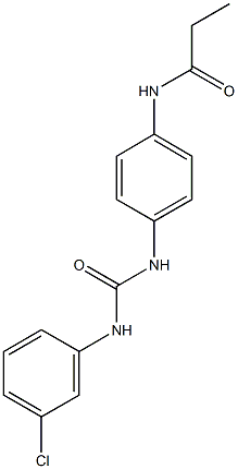 N-(4-{[(3-chloroanilino)carbonyl]amino}phenyl)propanamide Structure