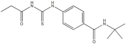 N-(tert-butyl)-4-{[(propionylamino)carbothioyl]amino}benzamide Structure