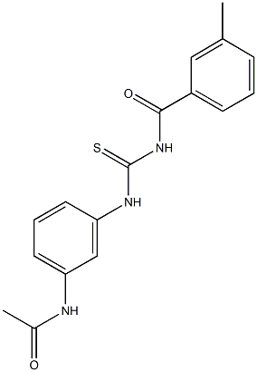 N-[3-({[(3-methylbenzoyl)amino]carbothioyl}amino)phenyl]acetamide Structure