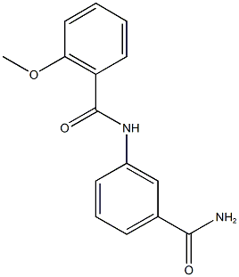 N-[3-(aminocarbonyl)phenyl]-2-methoxybenzamide 구조식 이미지