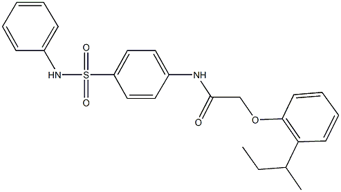 N-[4-(anilinosulfonyl)phenyl]-2-[2-(sec-butyl)phenoxy]acetamide Structure