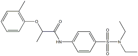 N-{4-[(diethylamino)sulfonyl]phenyl}-2-(2-methylphenoxy)propanamide 구조식 이미지