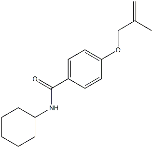 N-cyclohexyl-4-[(2-methyl-2-propenyl)oxy]benzamide 구조식 이미지