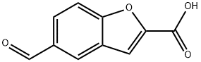 5-formyl-1-benzofuran-2-carboxylic acid 구조식 이미지