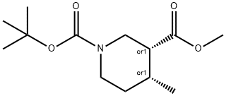 1-TERT-BUTYL 3-METHYL (3R,4R)-REL-4-METHYLPIPERIDINE-1,3-DICARBOXYLATE 구조식 이미지