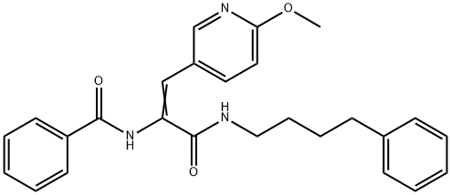 (Z)-N-(1-(6-Methoxypyridin-3-Yl)-3-Oxo-3-(4-Phenylbutylamino)Prop-1-En-2-Yl)Benzamide Structure