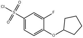 4-(cyclopentyloxy)-3-fluorobenzene-1-sulfonyl chloride Structure