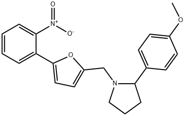 2-(4-methoxyphenyl)-1-{[5-(2-nitrophenyl)furan-2-yl]methylpyrrolidine 구조식 이미지