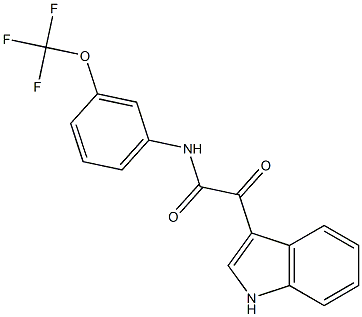 2-(1H-indol-3-yl)-2-oxo-N-[3-(trifluoromethoxy)phenyl]acetamide 구조식 이미지